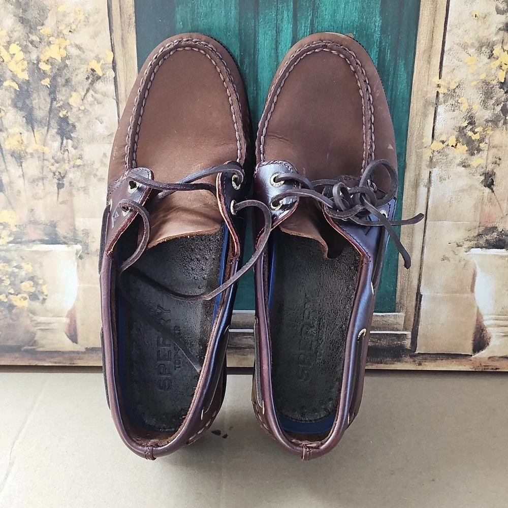 Mens Sperry Topsider Brown / Brown Suede Boat Shoe Size 9 M